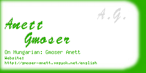 anett gmoser business card